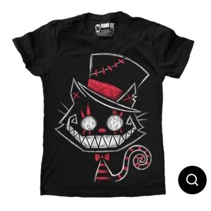 AKUMU INK Cheshire Cat Graphic Tee - Black & Red - 2XL
